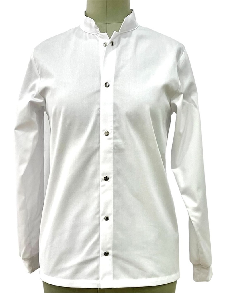 CASACA BLANCA M/L CUELLO MAO