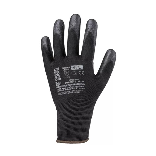 [1BBUP] GUANTES. POLIURETANO NEGRO