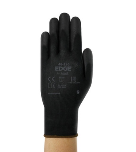 [48-126] GUANTES. SENSILITE PALMA PU, NEGRO