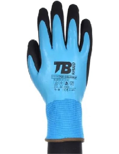 [760 COLDGRIP] GUANTES POLIESTER DOBLE CAPA LATEX.