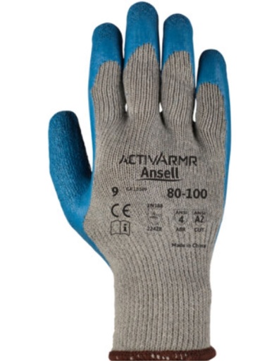 [80-100] GUANTES ANSELL CAUCHO SOBRE POLIAM.