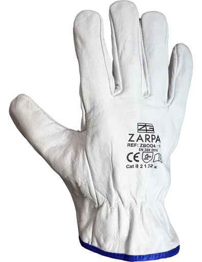 [ZB004] GUANTES. TODO PIEL FLOR NATURAL